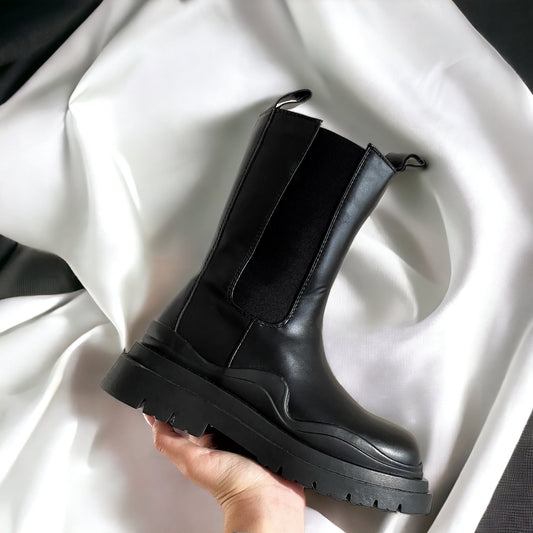 B-inspired ankle boots