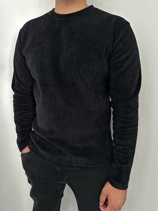 Velvet textured sweater