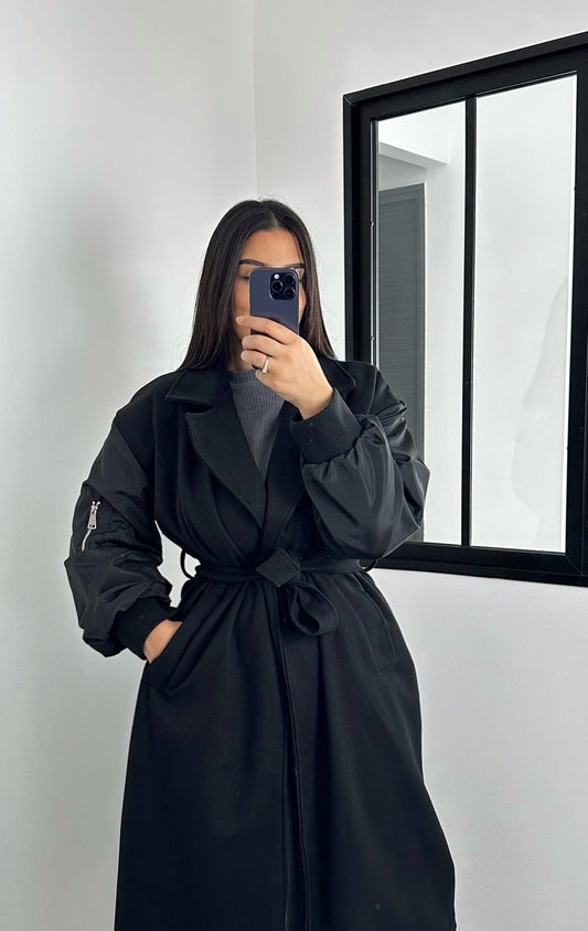 Black Bomber Coat