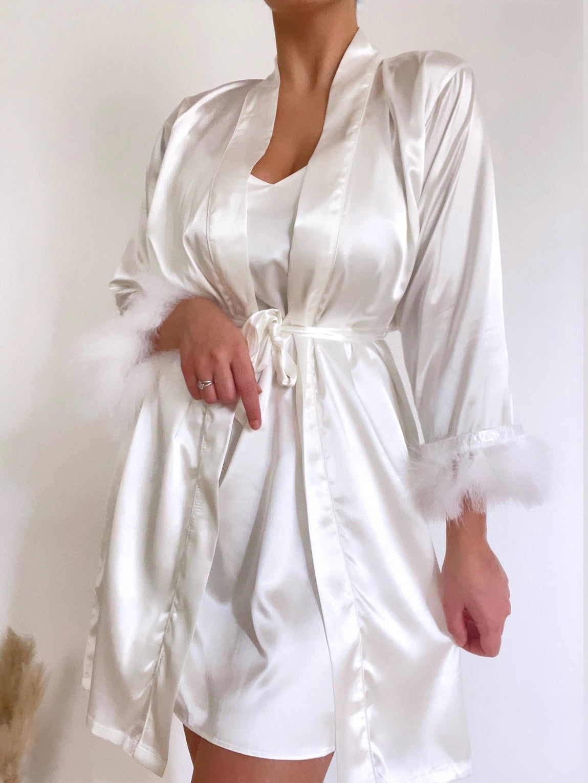 Ensemble Peignoir + Nuisette blanc