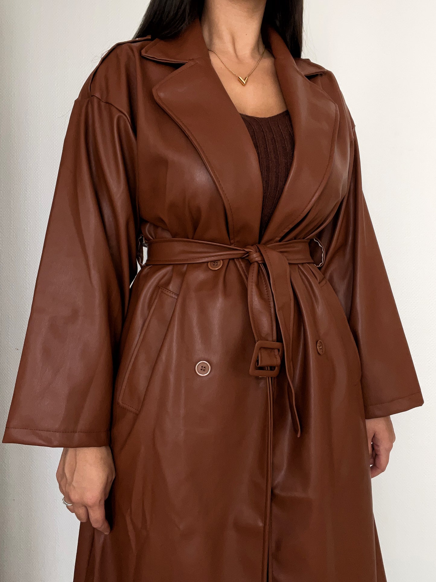 Trench Simili Choco